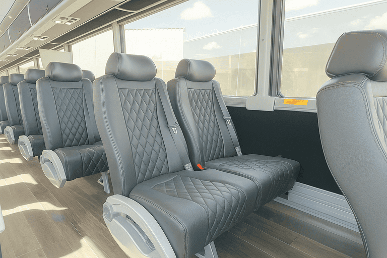 interior of Prescott Charter Bus charter bus